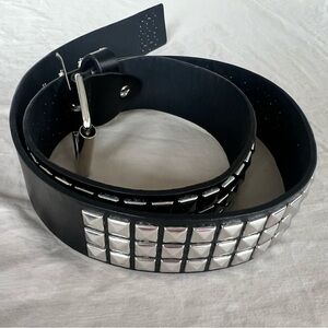 Edgy Black Studded Belt